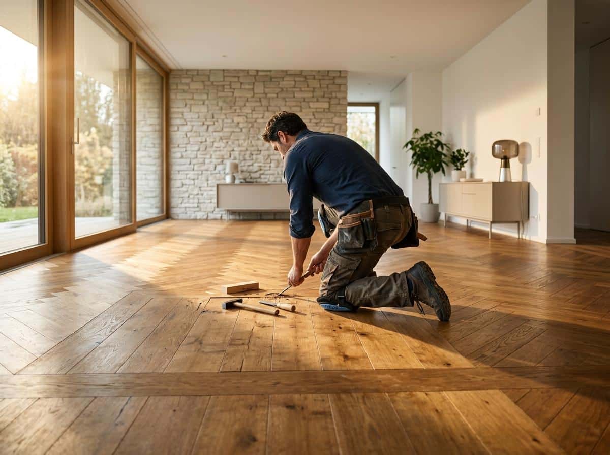 Comment réparer une lame de parquet flottant abîmée sans tout déposer