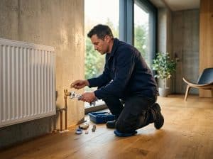 remplacer une vanne d'équerre de radiateur soi-même étape par étape