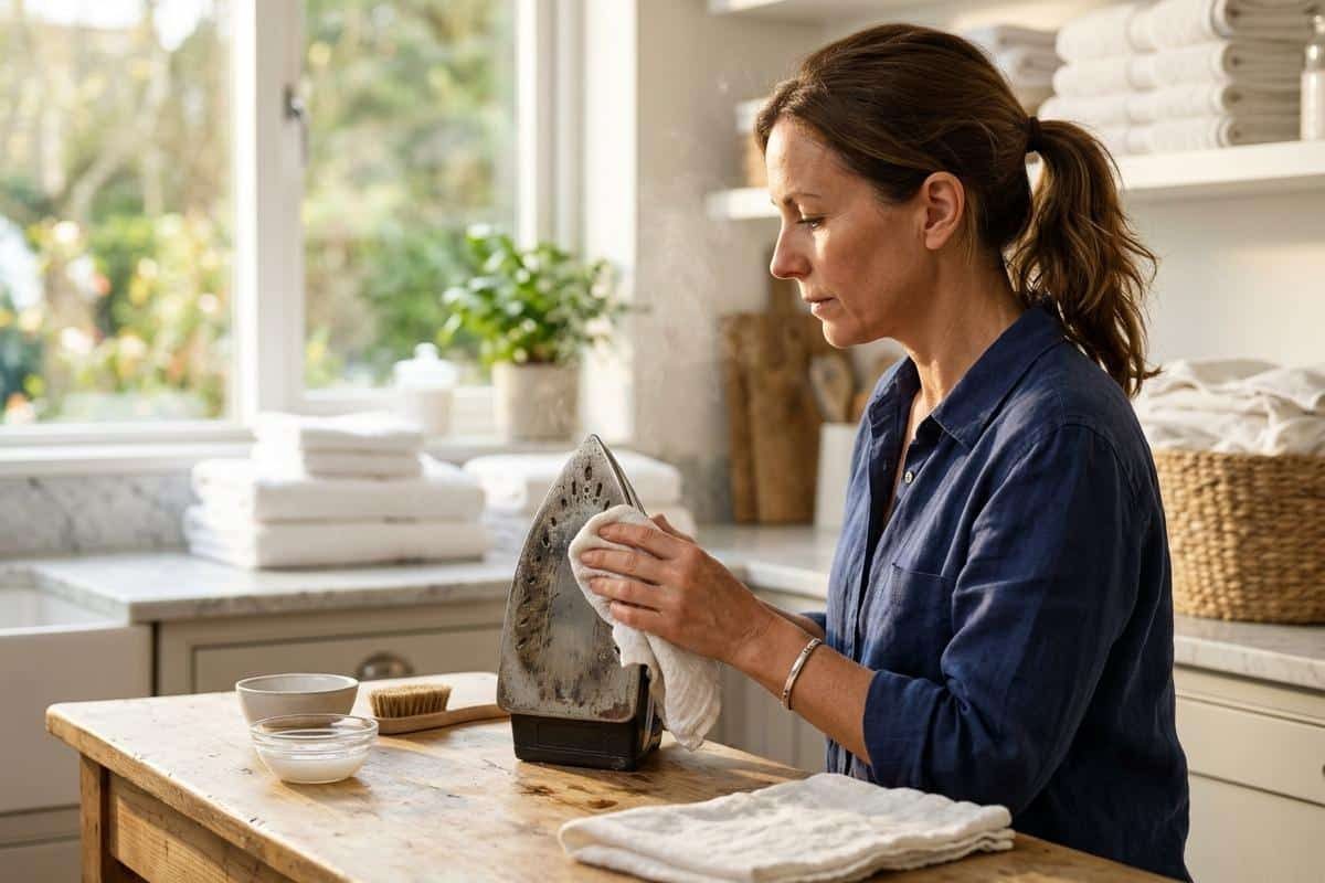 Semelle de fer à repasser rayée ou collante : comment la nettoyer et la restaurer ?