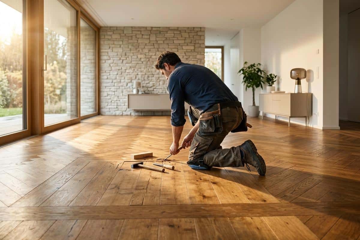 Comment réparer une lame de parquet flottant abîmée sans tout déposer