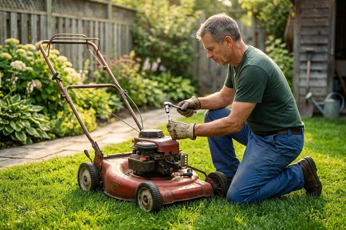 Bougie d'allumage tondeuse à gazon : quand et comment la changer