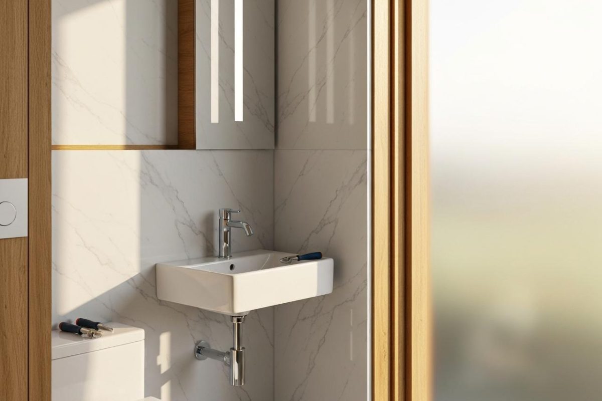 Comment installer un lave-mains gain de place soi-même