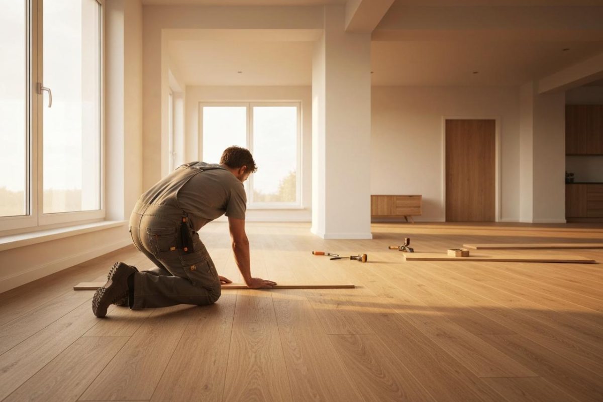 comment poser un parquet flottant dans un salon sans faire appel à un pro